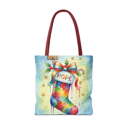 Colorful Holiday Hope Tote Bag