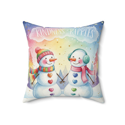 Christmas Snowman Pillow | Kindness Ripples Decor -Couples First Christmas-Newlywed Holidays