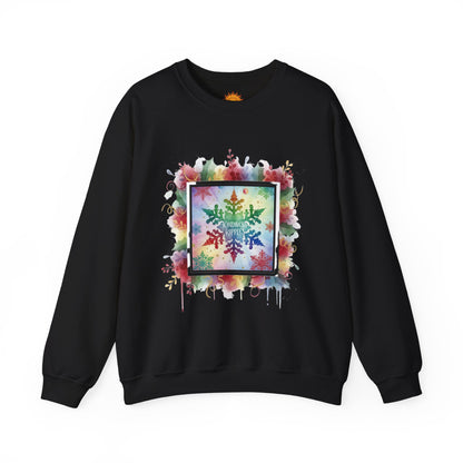 Rainbow Snowflake Kindness Crewneck Sweatshirt