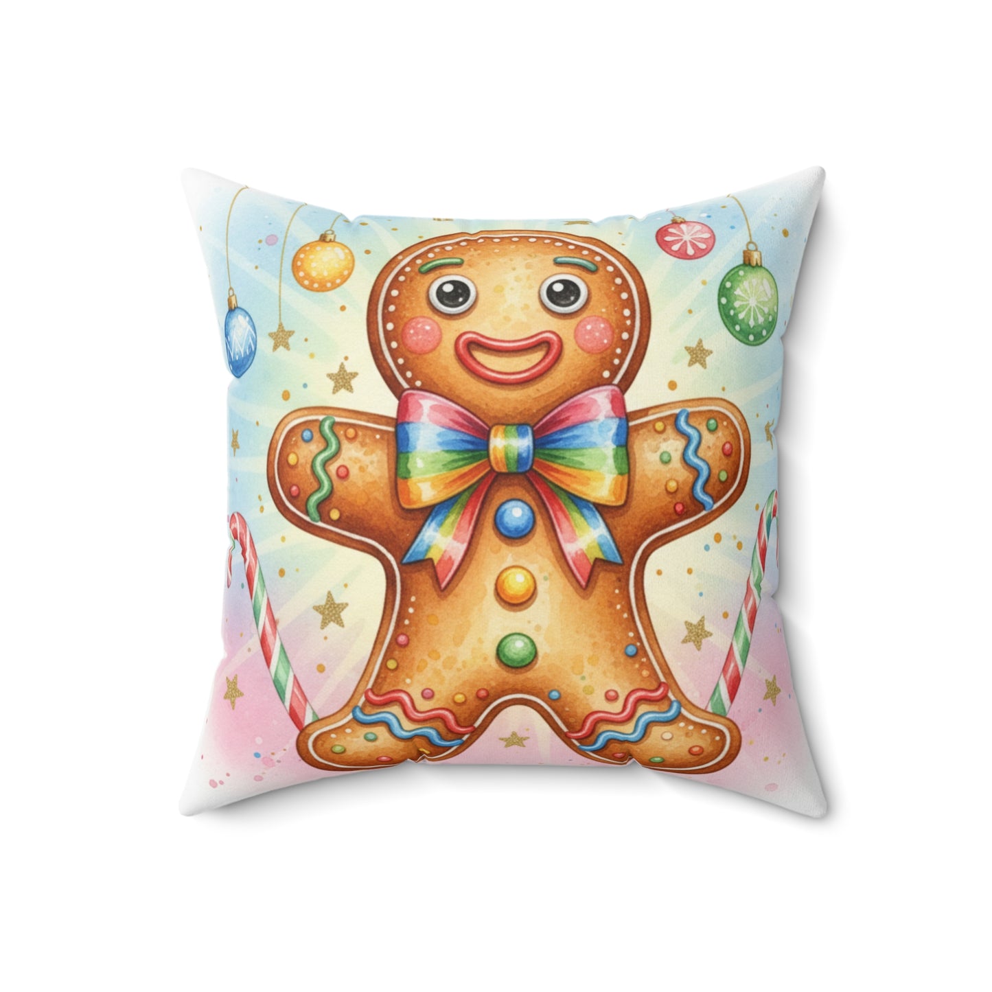 Gingerbread Cookie Decorative Pillow