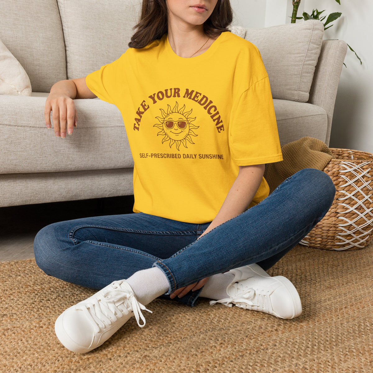 Take Your Medicine Sun T-Shirt — Self‑Prescribed Daily Sunshine Graphic Tee