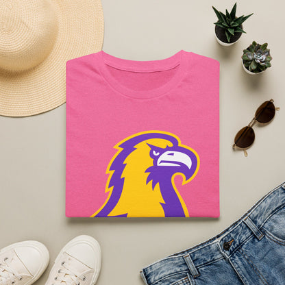 Golden Eagle Mascot Pink Out T-Shirt — Purple & Gold School Spirit Tee