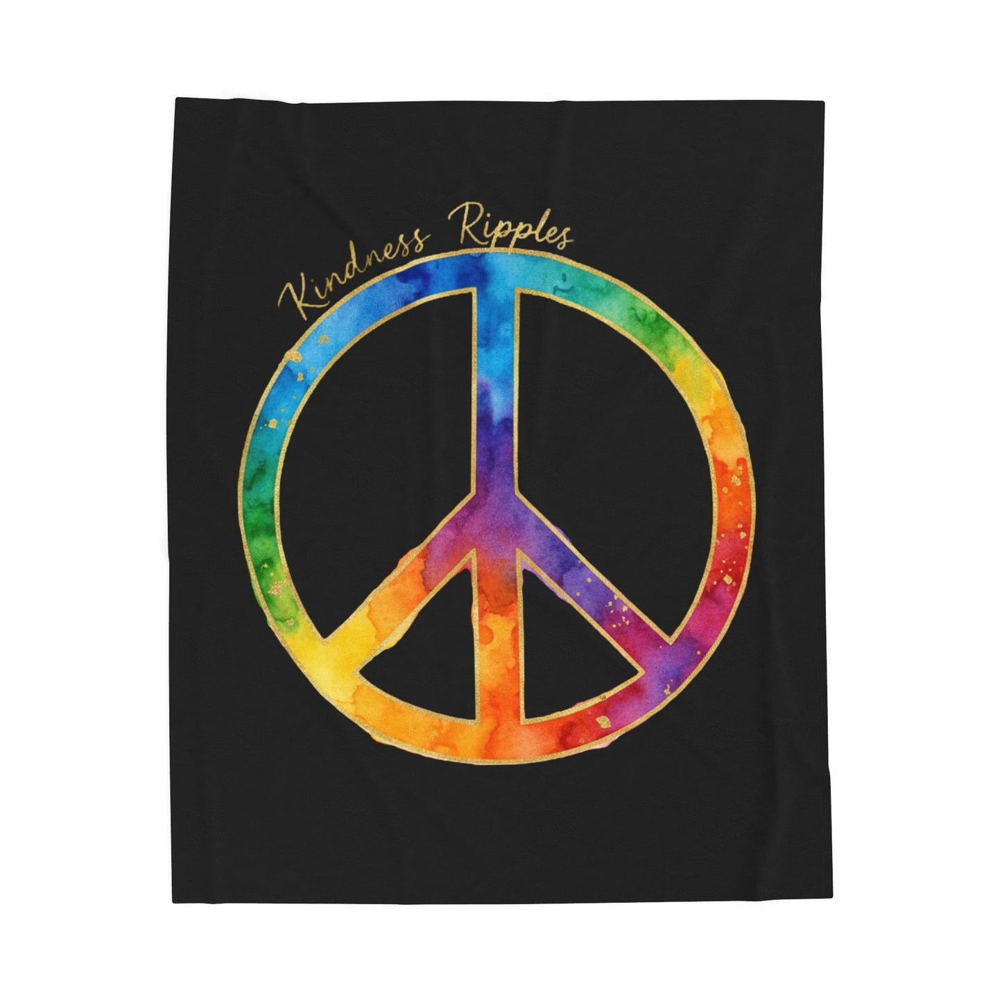 Peaceful Kindness Velveteen Plush Blanket
