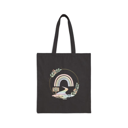 Colorful Rainbow Tote Bag - Eco-Friendly Cotton Canvas for Everyday Use