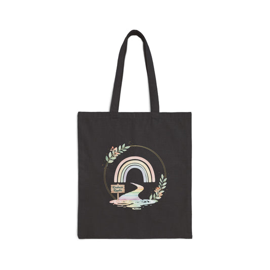 Colorful Rainbow Tote Bag - Eco-Friendly Cotton Canvas for Everyday Use