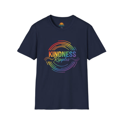 Rainbow Kindness T-Shirt, Softstyle Tee, Unisex Shirt, Positive Message Tee, Gift for Friends, Everyday Casual Wear