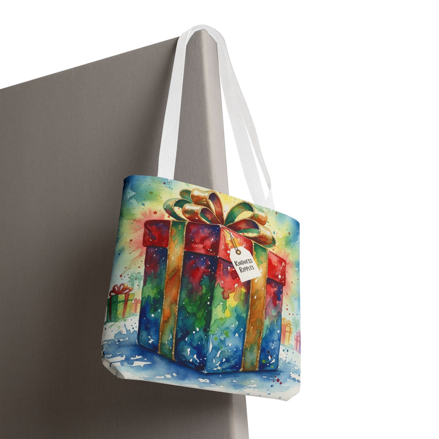 Colorful Gift Tote Bag - Perfect for Holidays & Celebrations -Simple message of Kindness - Reusable