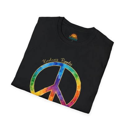 Rainbow Peace Symbol Unisex Softstyle T-Shirt