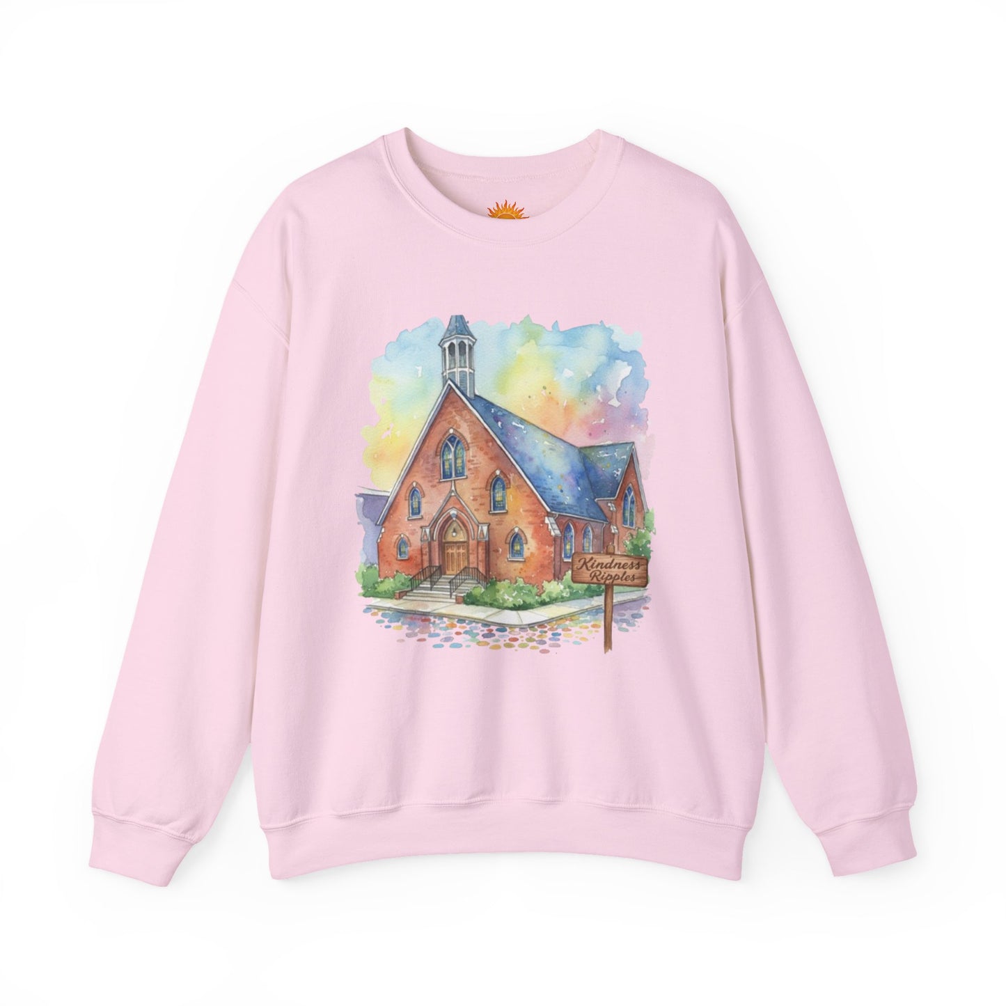 Colorful Church Watercolor Sweatshirt - Homage to the St. William Community