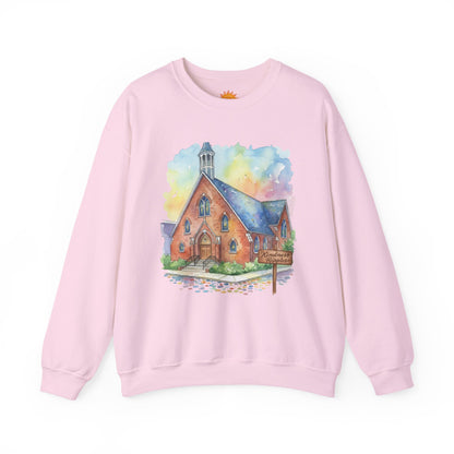 Colorful Church Watercolor Sweatshirt - Homage to the St. William Community