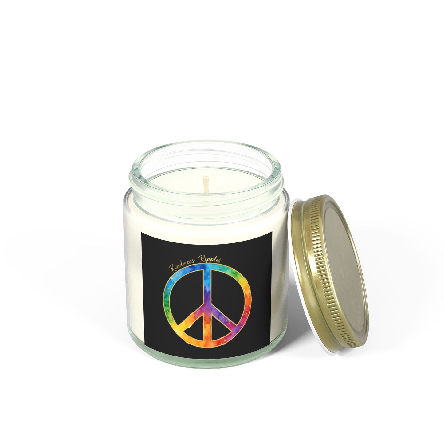 Peaceful Vibes Scented Candles - Coconut Apricot Wax (4oz)