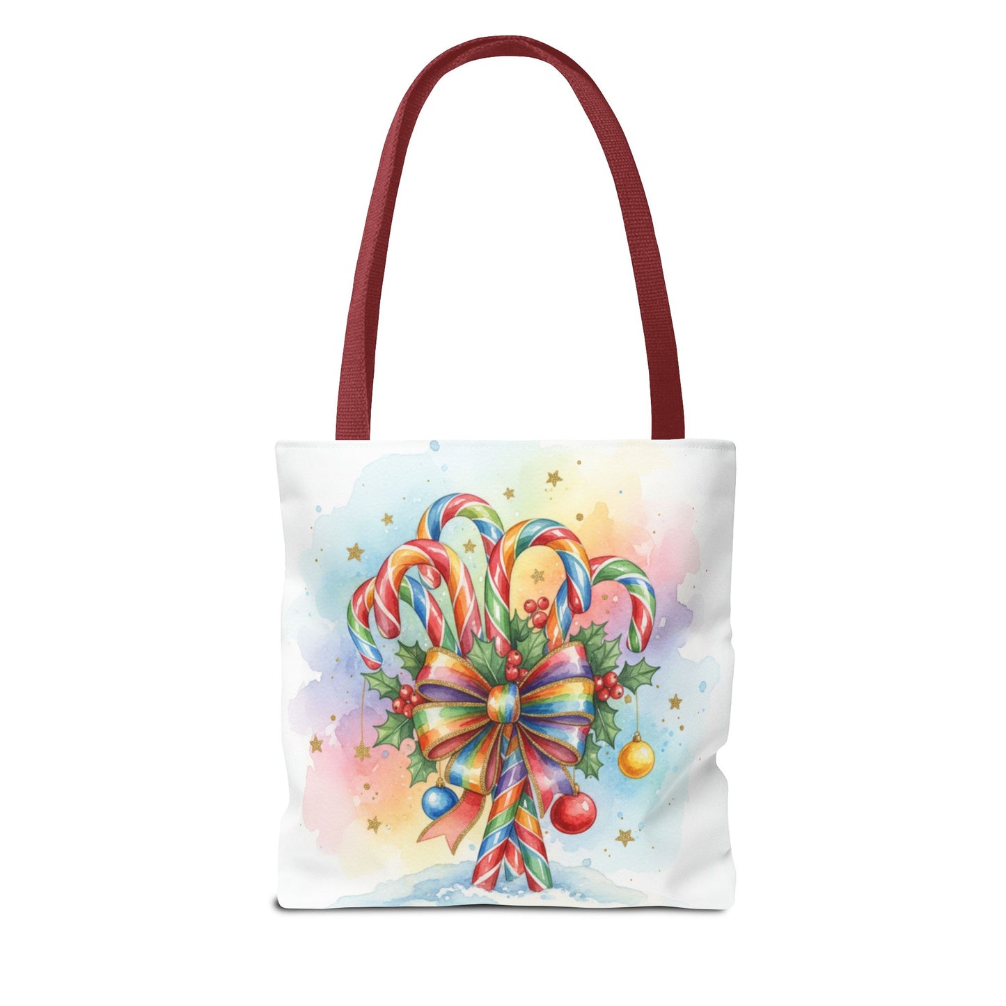 Festive Candy Cane Tote Bag