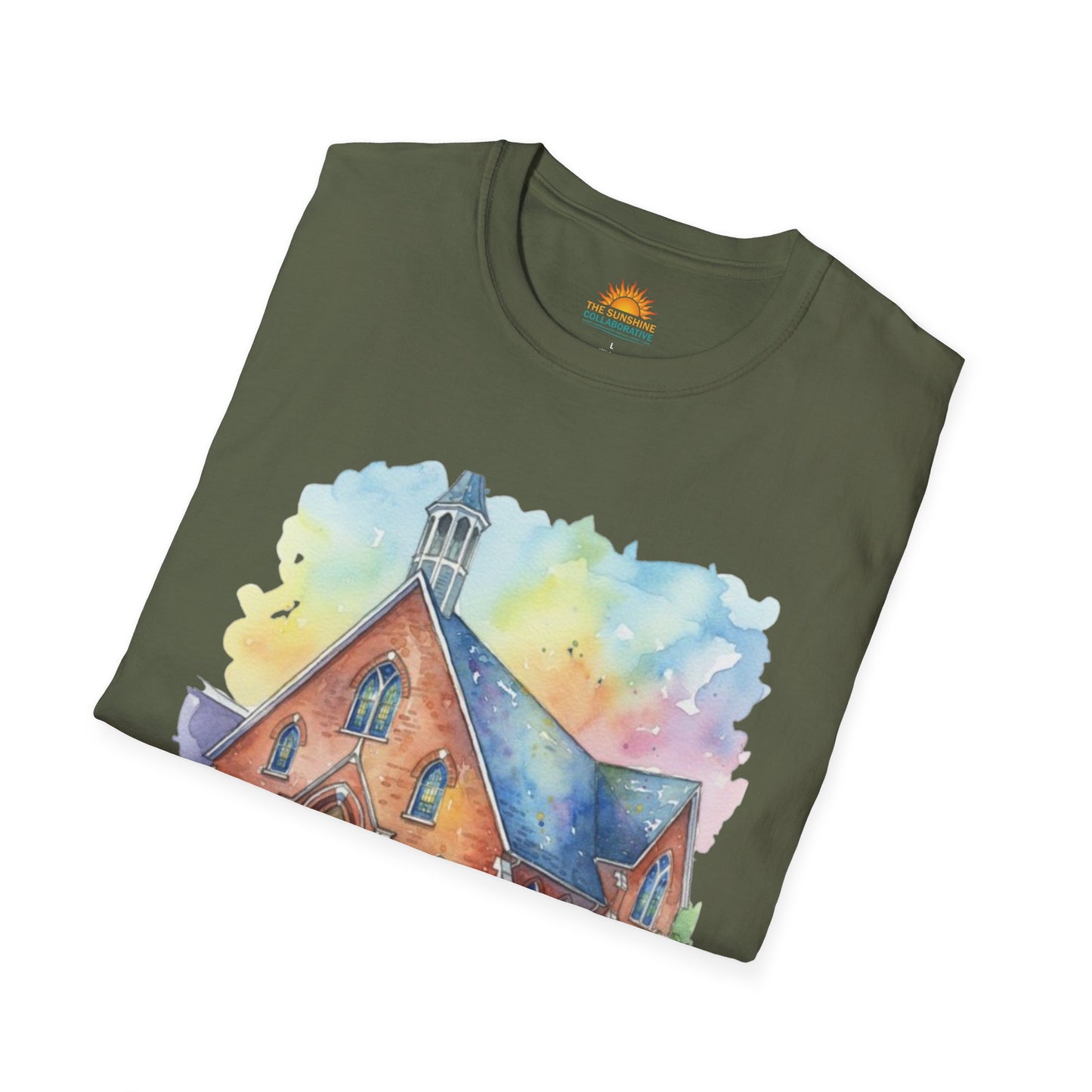 Watercolor Church Unisex Softstyle T-Shirt - Homage to the St. William Community