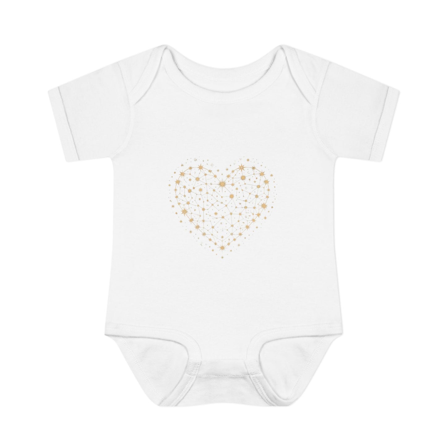 Heart Star Pattern Infant Bodysuit