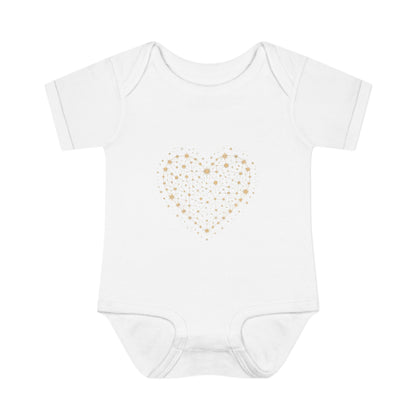 Heart Star Pattern Infant Bodysuit