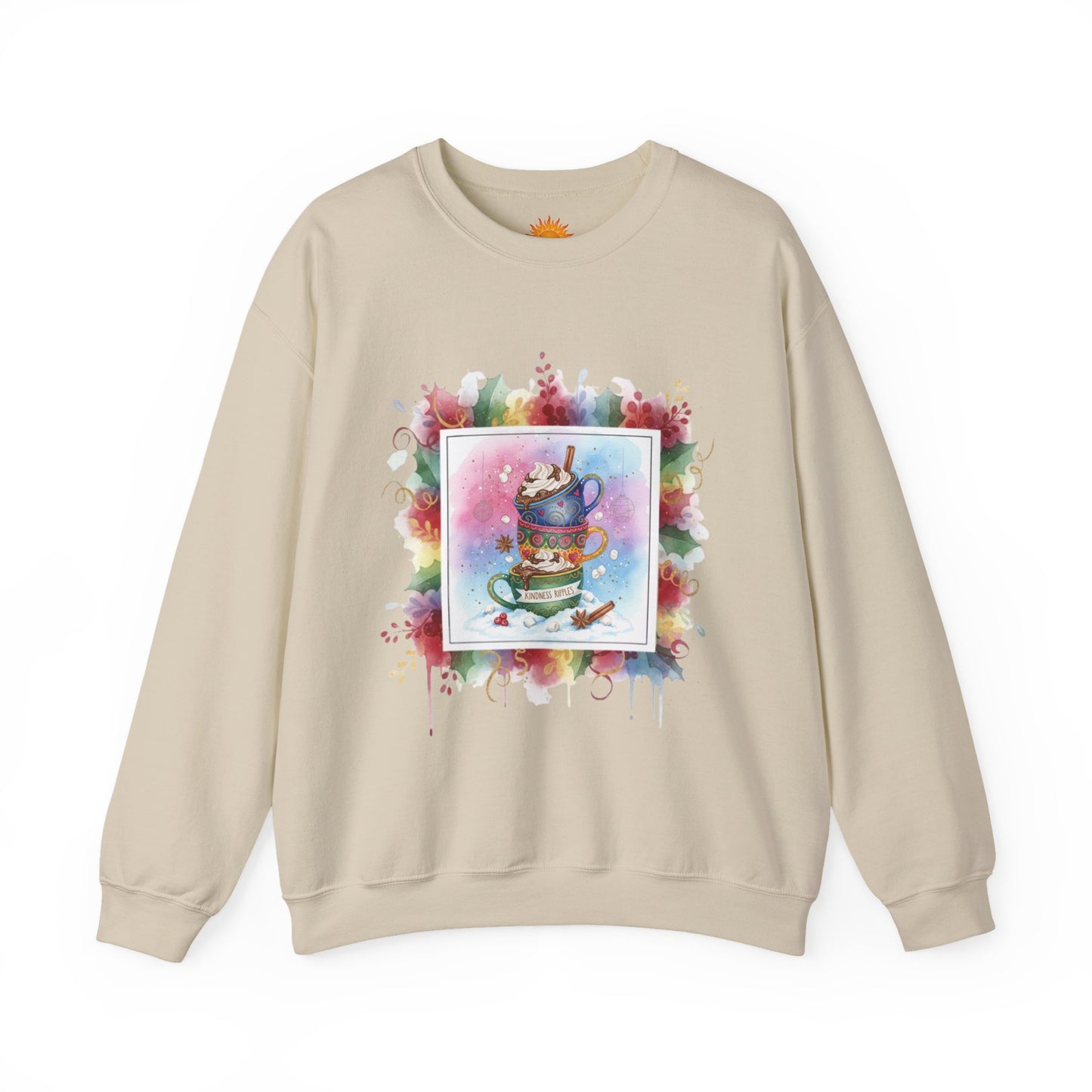 Cozy Holiday Crewneck Sweatshirt - Hot Cocoa Vibes