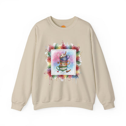 Cozy Holiday Crewneck Sweatshirt - Hot Cocoa Vibes