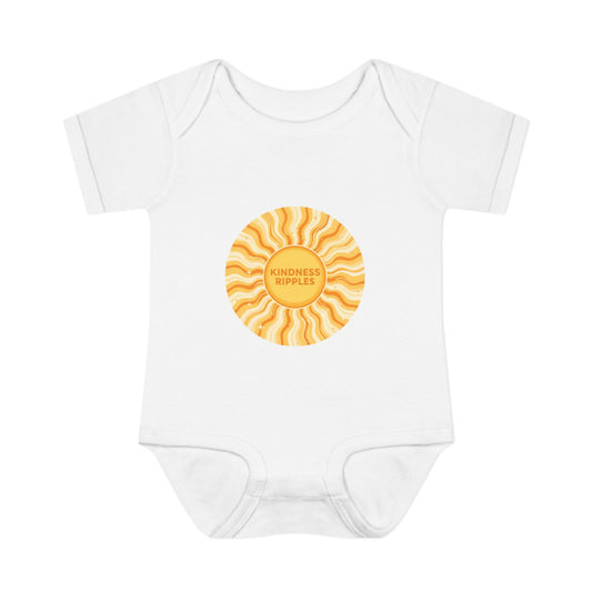 Sunshine Infant Bodysuit - "Mindfulness Ripple" Design for Newborns