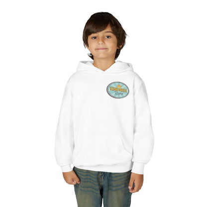 Youth Hooded Sweatshirt - Kindness & Good Energy, Cozy Gift, Throwback, Sunshine Vibes, Kids Apparel, Spring & Summer Fashion