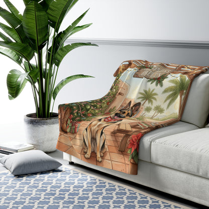 Sherpa Fleece Blanket - The Protector German Shepherd