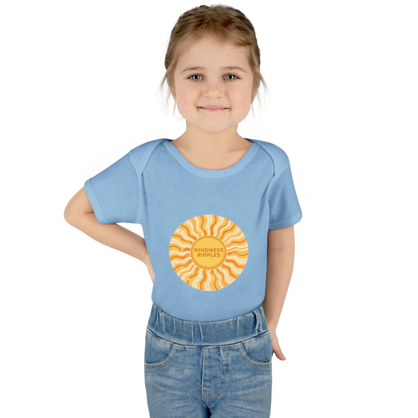 Sunshine Infant Bodysuit - "Mindfulness Ripple" Design for Newborns