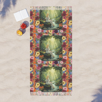 The Amanda - Boho Floral Beach Blanket - Embrace Nature's Serenity