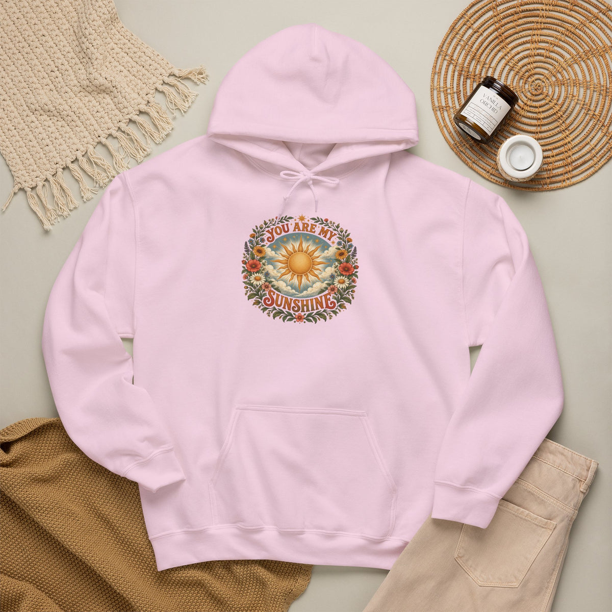 You Are My Sunshine Floral Hoodie