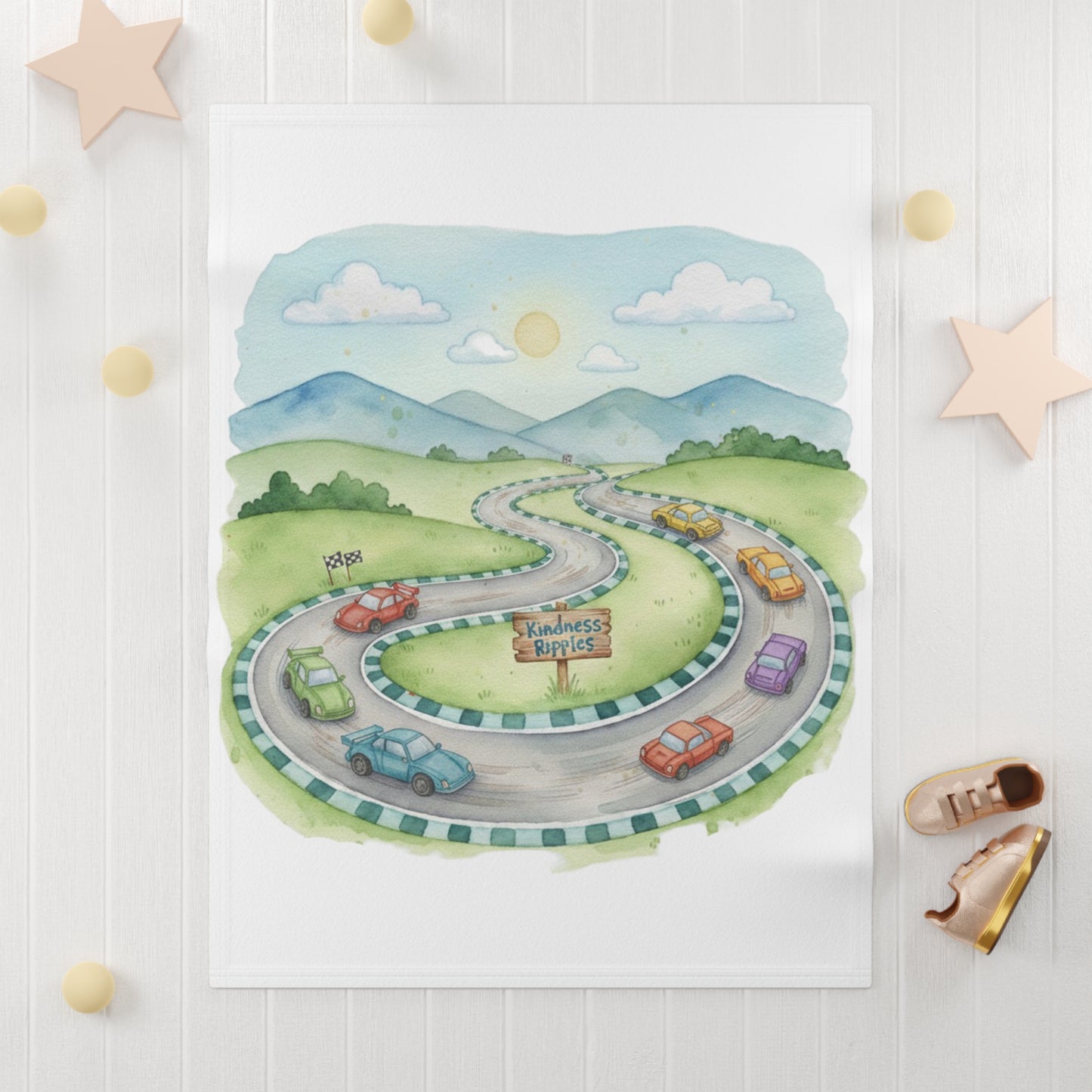 Race Cars Soft Fleece Baby Blanket - Perfect for Little Dreamers
