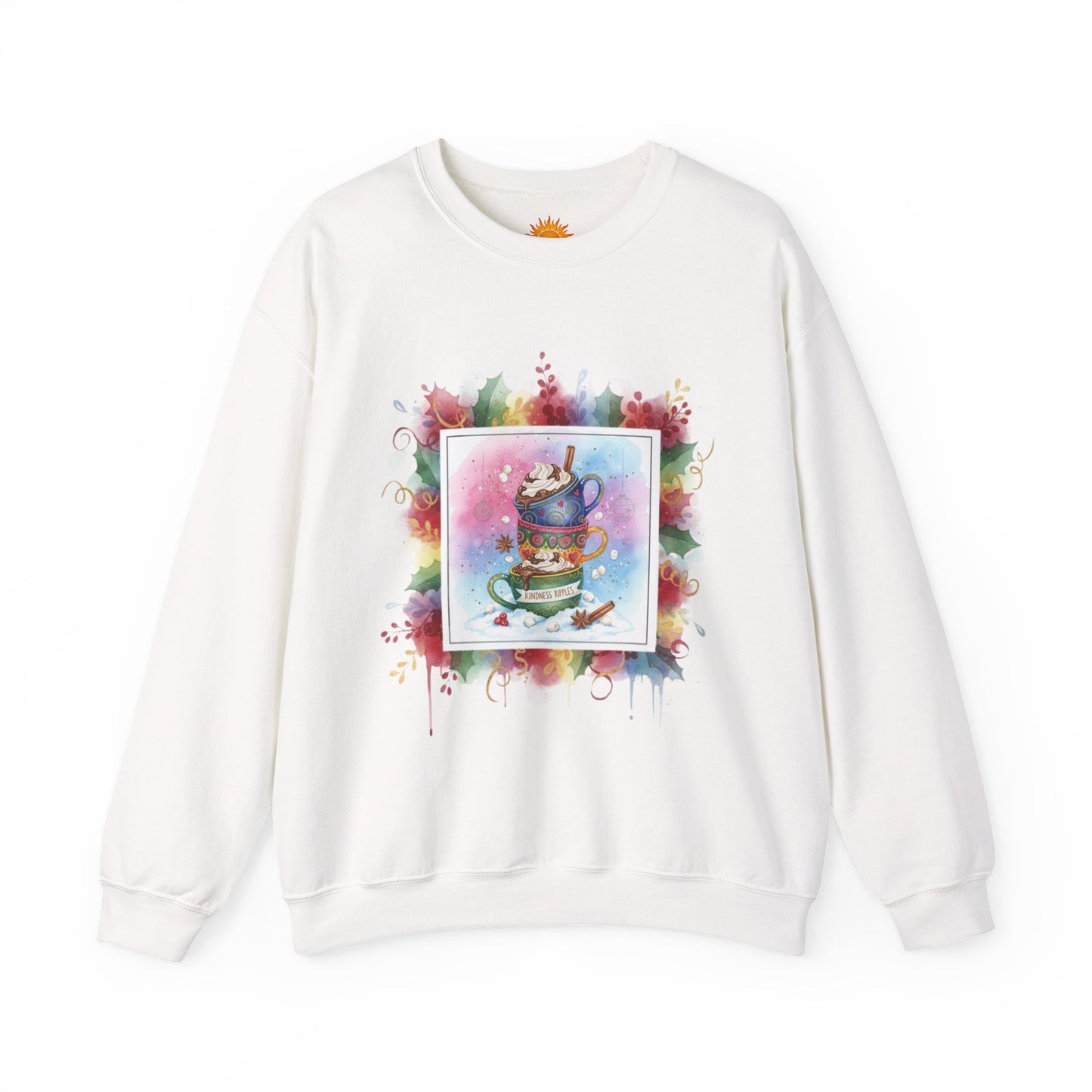 Cozy Holiday Crewneck Sweatshirt - Hot Cocoa Vibes