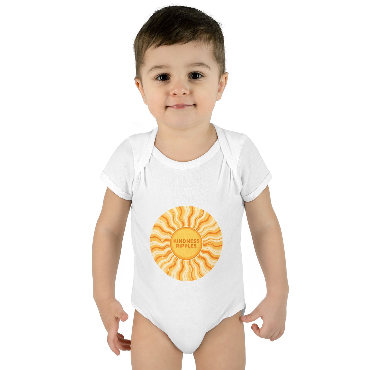Sunshine Infant Bodysuit - "Mindfulness Ripple" Design for Newborns