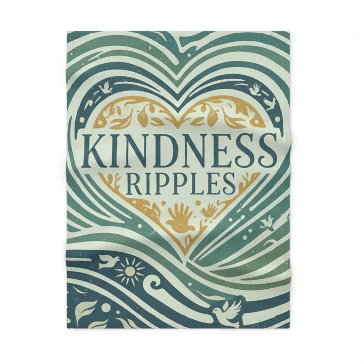 Kindness Ripples Soft Fleece Baby Blanket, Cozy Baby Gift, Nursery Decor, Newborn Blanket, Baby Shower Gift, Eco-Friendly Throw