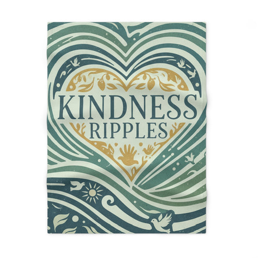 Kindness Ripples Soft Fleece Baby Blanket, Cozy Baby Gift, Nursery Decor, Newborn Blanket, Baby Shower Gift, Eco-Friendly Throw