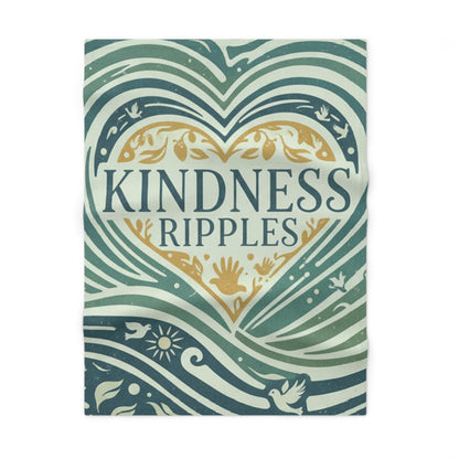 Kindness Ripples Soft Fleece Baby Blanket, Cozy Baby Gift, Nursery Decor, Newborn Blanket, Baby Shower Gift, Eco-Friendly Throw