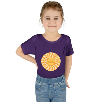 Sunshine Infant Bodysuit - "Mindfulness Ripple" Design for Newborns