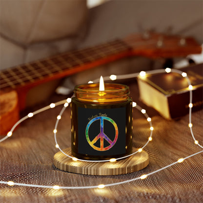 Peaceful Vibes Scented Candles - Coconut Apricot Wax (4oz)
