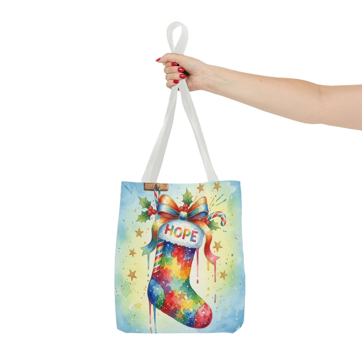 Colorful Holiday Hope Tote Bag
