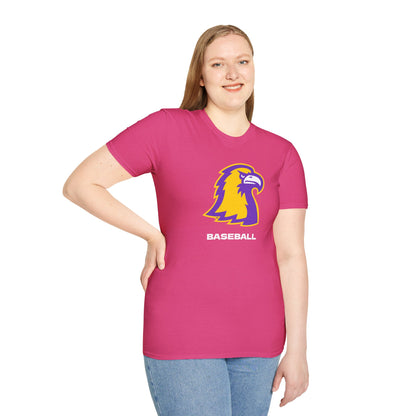 Golden Eagle Baseball T-Shirt – Purple & Gold Team Logo Tee