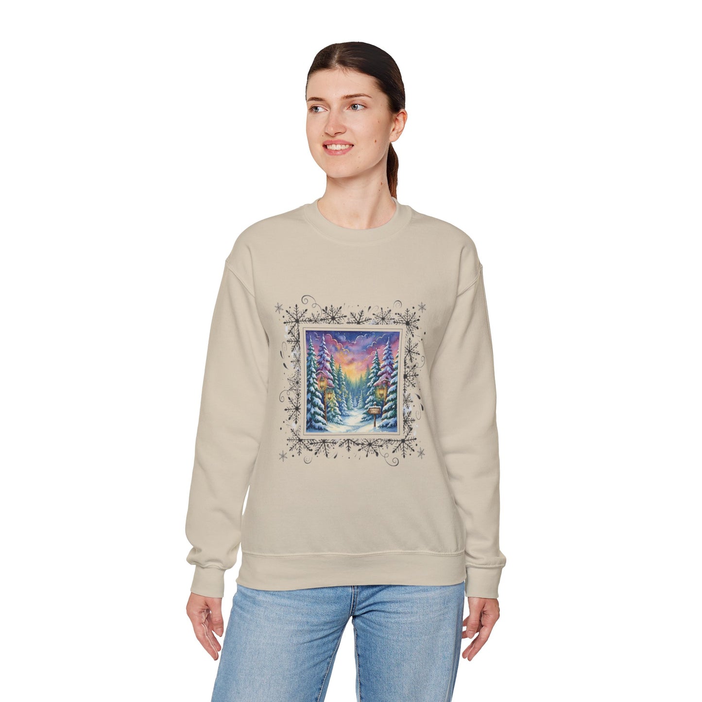 Winter Wonderland Crewneck Sweatshirt - Cozy Unisex Design for Holiday Comfort