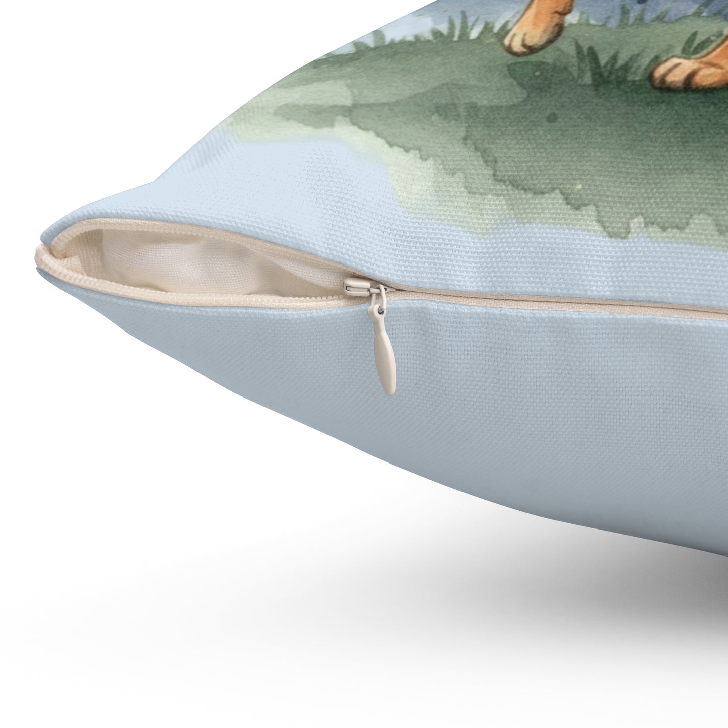 K9 German Shepherd Decorative Pillow — Watercolor Police Dog Square Throw Pillow