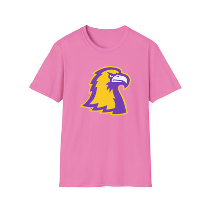 Golden Eagle Mascot Pink Out T-Shirt — Purple & Gold School Spirit Tee