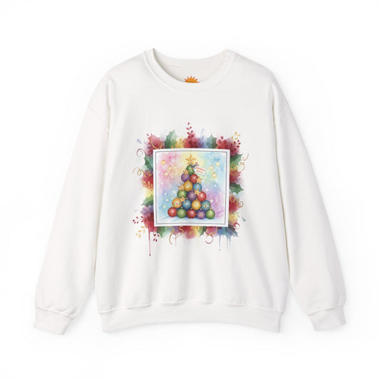“Festive Ornaments” Unisex Crewneck Sweatshirt - Cozy Holiday Vibes