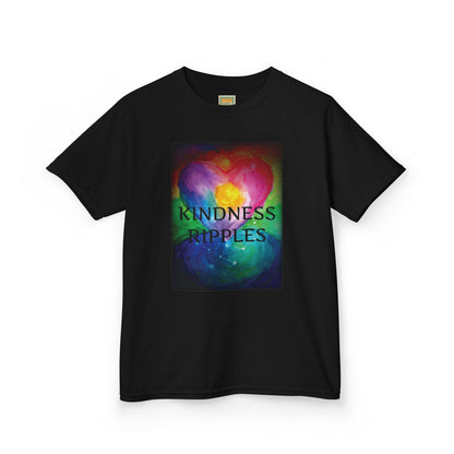 Kids Heavy Cotton Tee – 'Kindness Ripples' Colorful Design