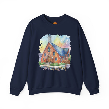 Colorful Church Watercolor Sweatshirt - Homage to the St. William Community