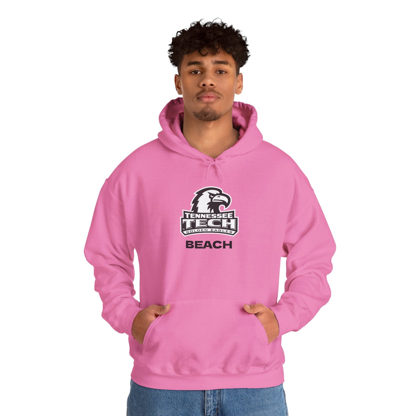 TN Tech Beach Eagle Hoodie — Retro Athletic Logo Pullover