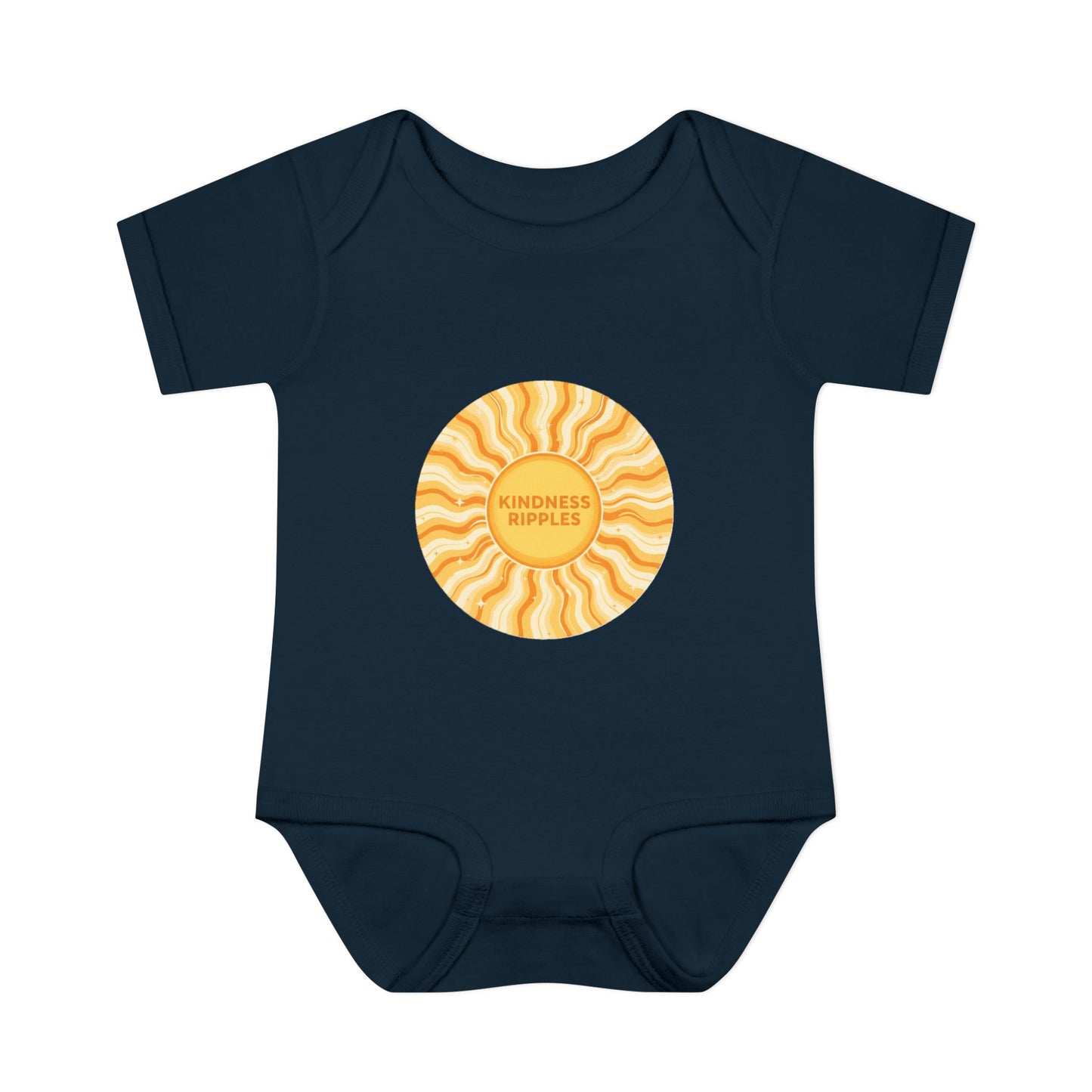 Sunshine Infant Bodysuit - "Mindfulness Ripple" Design for Newborns