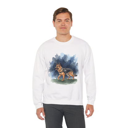 German Shepherd Watercolor Crewneck Sweatshirt – Dog Lover Gift