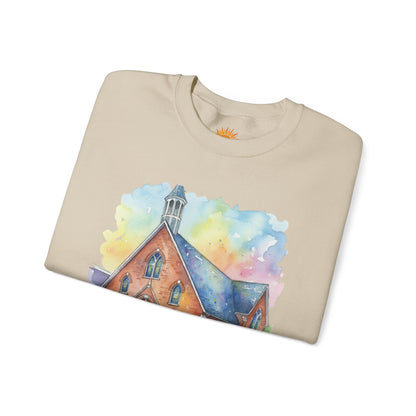 Colorful Church Watercolor Sweatshirt - Homage to the St. William Community