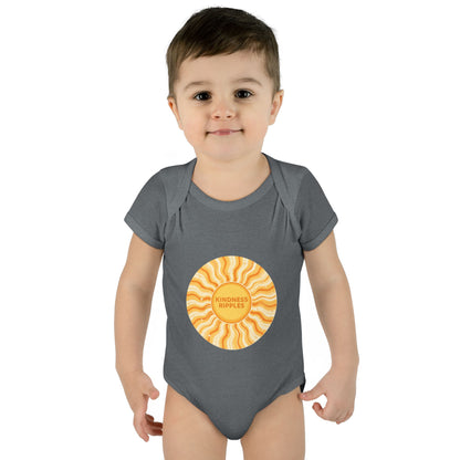 Sunshine Infant Bodysuit - "Mindfulness Ripple" Design for Newborns
