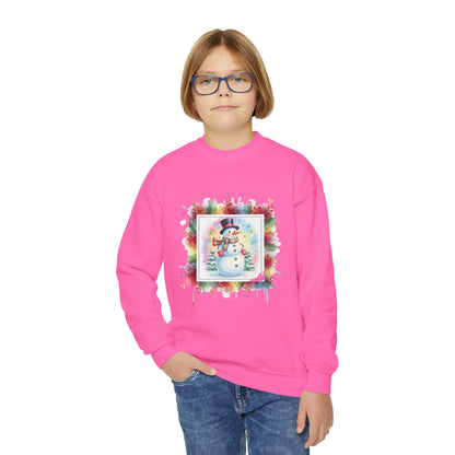 Snowman Youth Crewneck Sweatshirt - Cozy Holiday Apparel