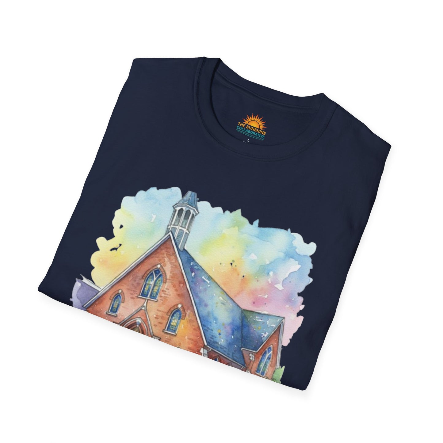 Watercolor Church Unisex Softstyle T-Shirt - Homage to the St. William Community